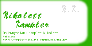 nikolett kampler business card